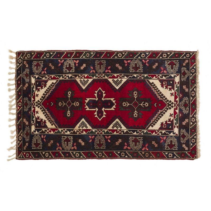 4'7"x7'9" Vintage One-of-a-Kind Reinulf Rug Red - Revival Rugs