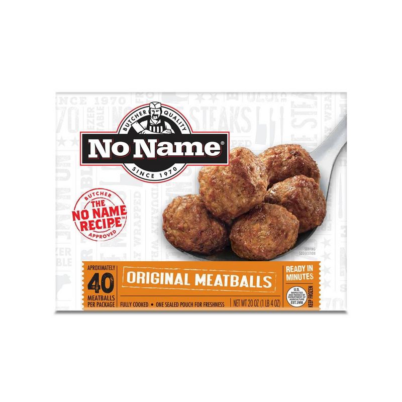 No Name Original Meatballs - Frozen - 20oz/40ct