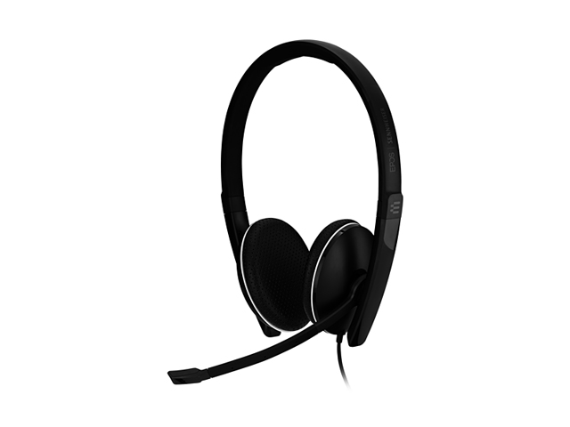 EPOS SC 165 USB (508317) - Double-Sided (Binaural) Headset for Business Professionals | with HD Stereo Sound, Noise-Cancelling Microphone, & USB Connector (Black)