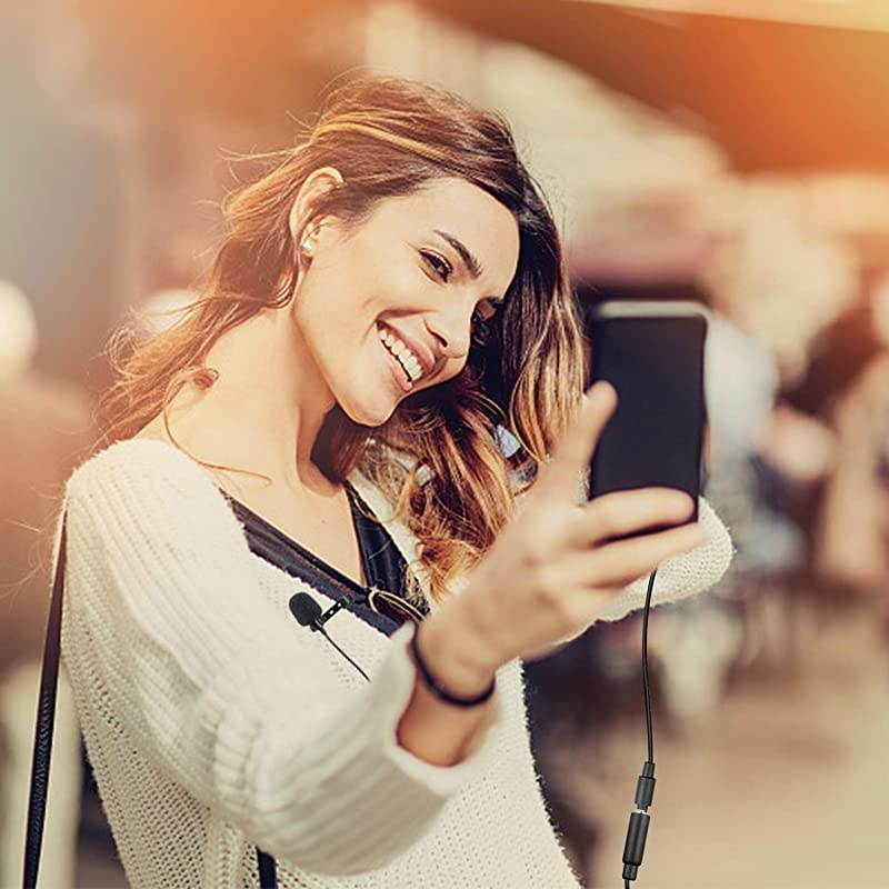 Lavalier Lightning Microphone for iOS iPhone 11 Vlog, 20 ft/6m  by-M2 Lapel Universal Mic with Lightning Plug Adapter for iPhone 11 10 X 8 7 MAC YouTube Video Facebook Live