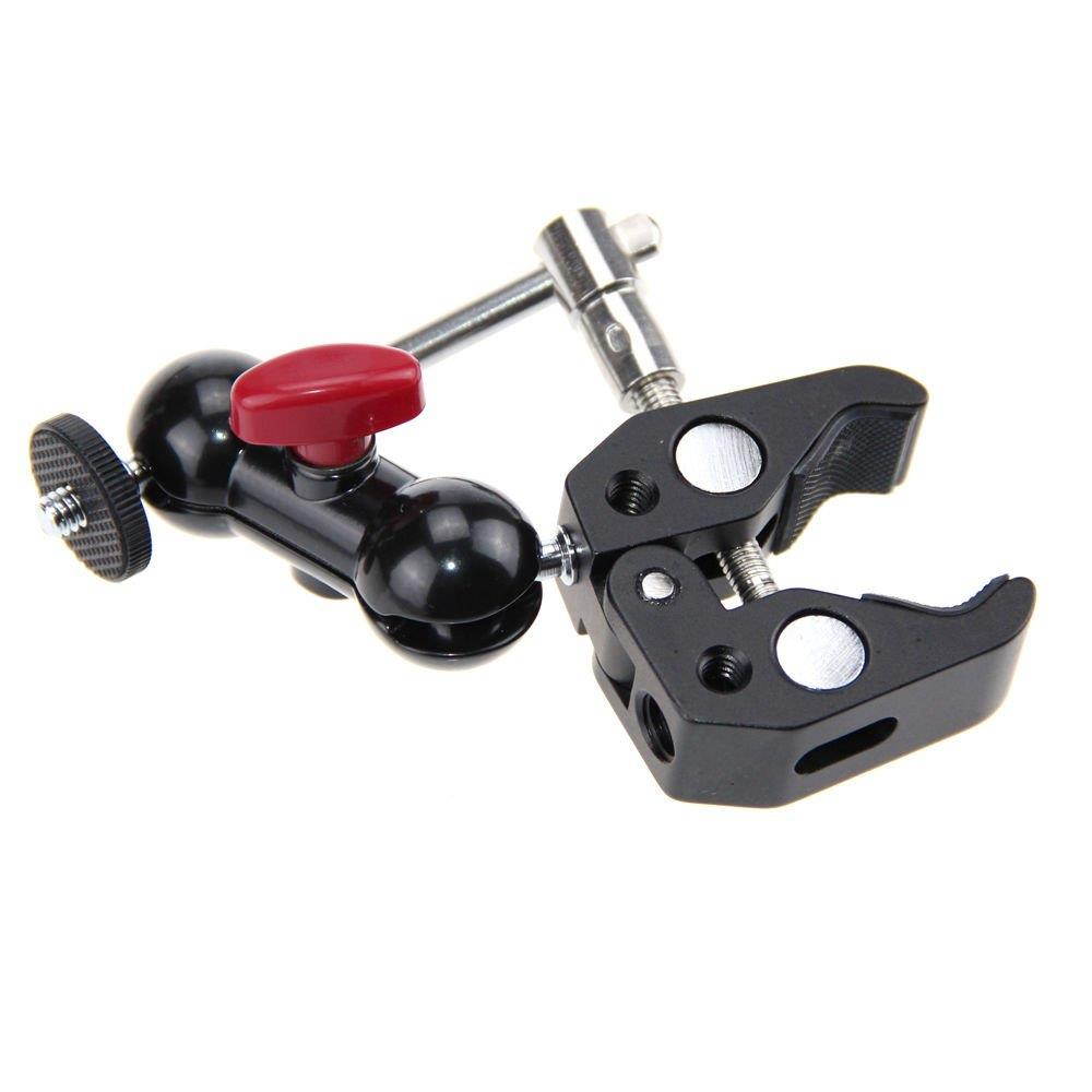 CAMVATE Pole Clamp Mount with Super Clamp and 360 degree Rotating Mini Ball Head for mini 7",8" Monitor