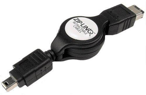 Cables Unlimited ZIP-1394-C07 ZipLinq Retractable 6-Pin to 4-Pin Firewire Cable