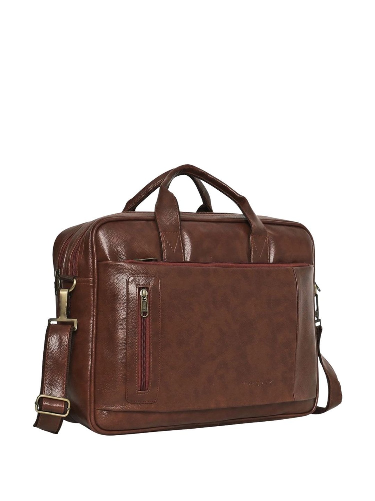 Priority Brown Synthetic Large Messenger Bag