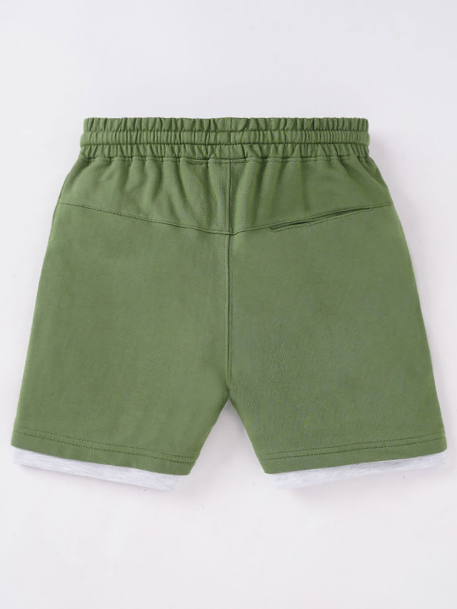 Ed-a-Mamma Kids Green Solid Shorts
