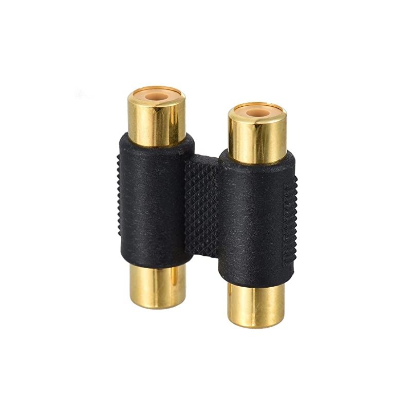 10 Pack RCA Female to Female Coupler Adapter AV Audio Video Cable Connector 2RCA to 2RCAGold Plated