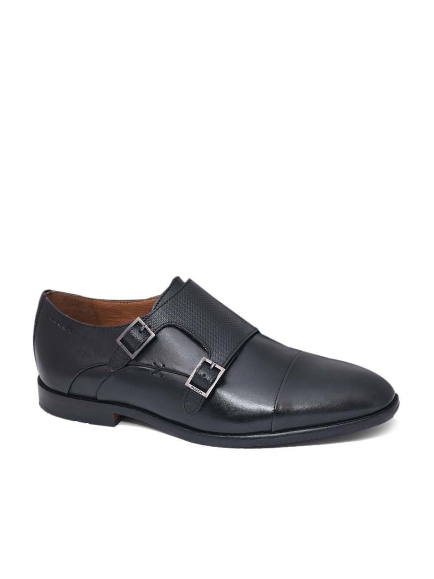 Ruosh Men's Colombo Black Monk Shoes