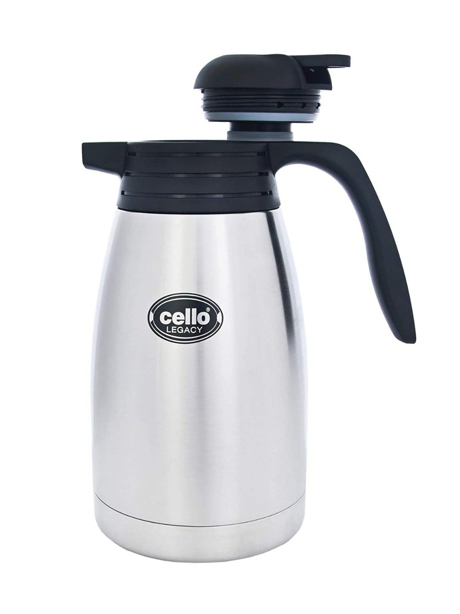 Cello Legacy Black Stainless Steel Flask (1.5L)