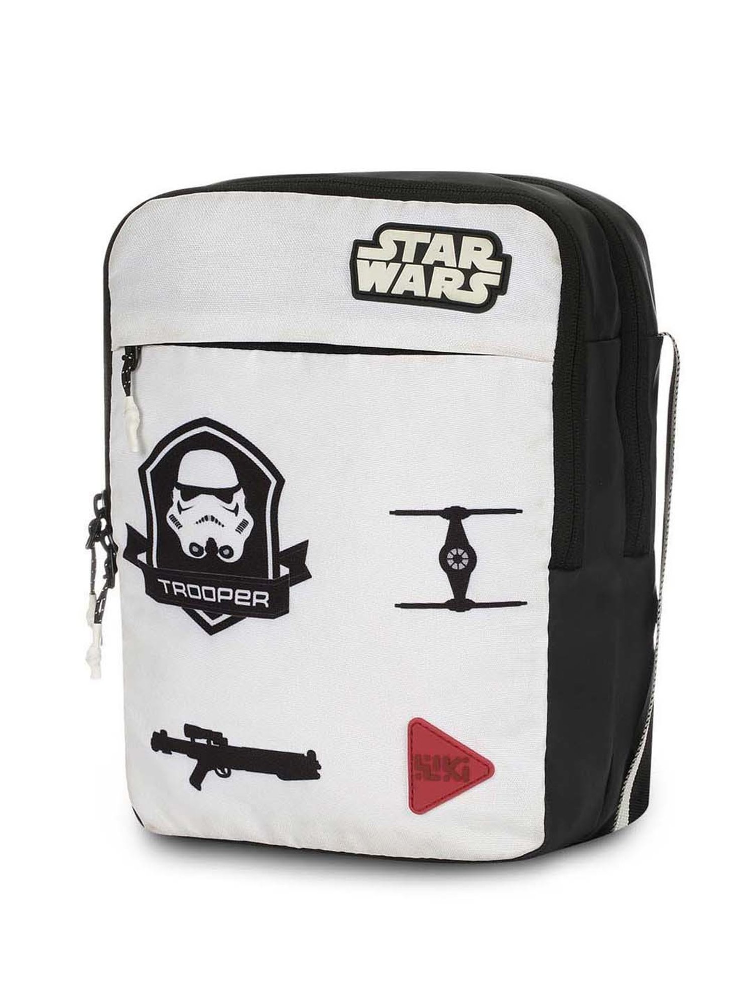 Wiki Star White Printed Medium Cross Body Bag