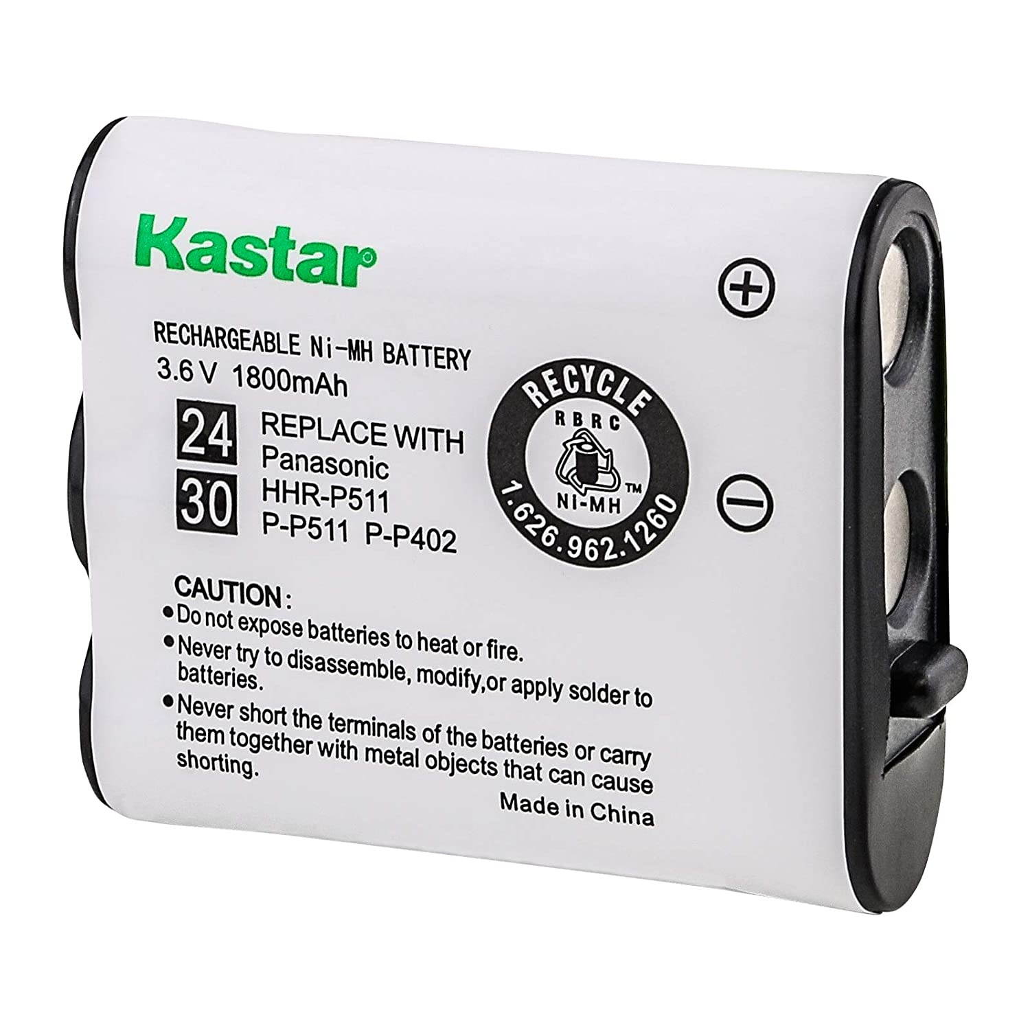 Kastar HHR-P511 Battery for Panasonic KX-FPG381 / KX-TG2205 / KX-TG2215 / KX-TG2217 / KX-TG2227 / KX-TG2237 / KX-TG2247 / KX-TG2257 / KX-TG2700 / KX-TG2730 / KX-TG2740 / KX-TG5100B / KX-TG5110 / KX-T