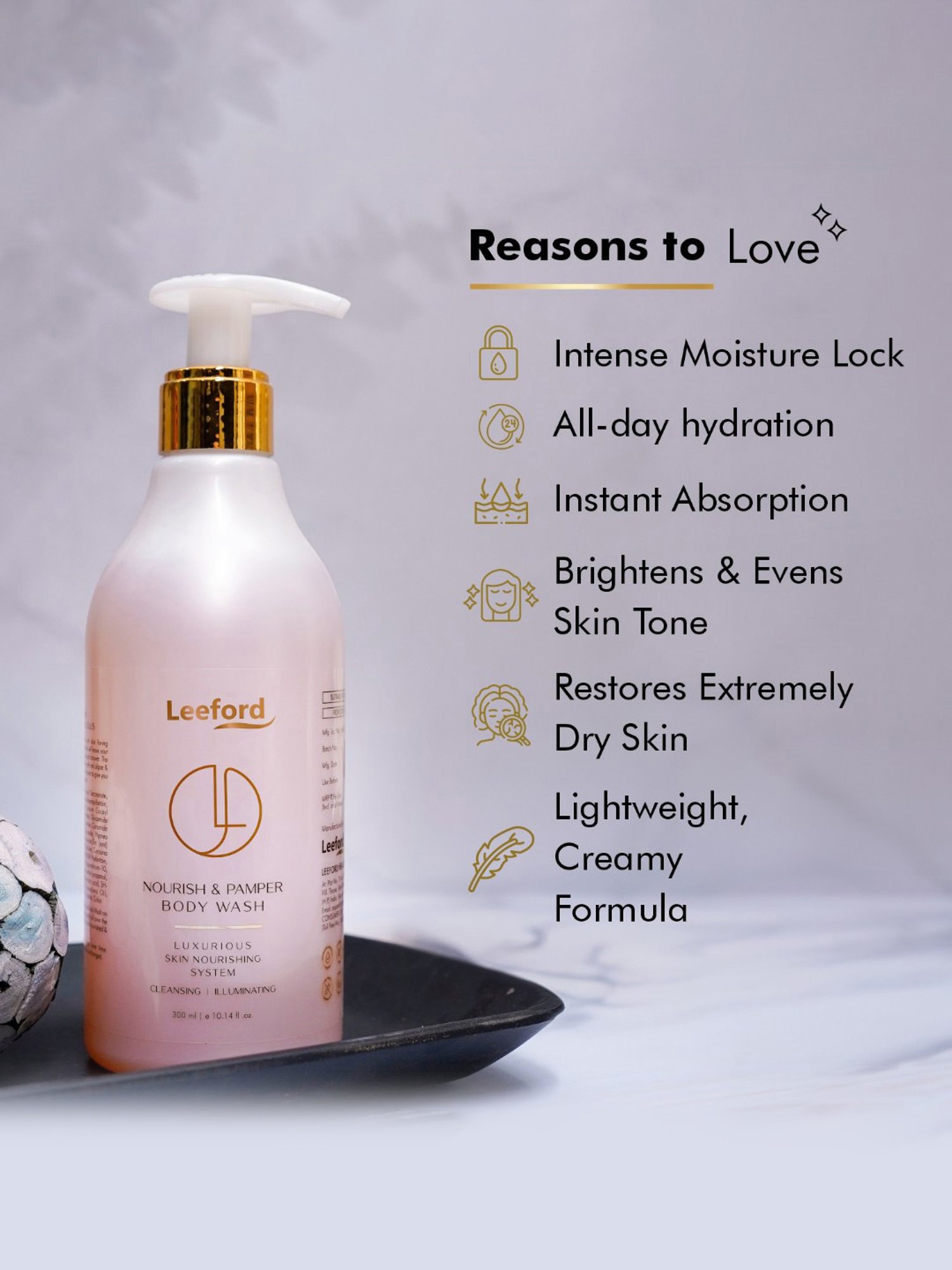 Leeford Nourish & Pamper Body Wash - 300 ml