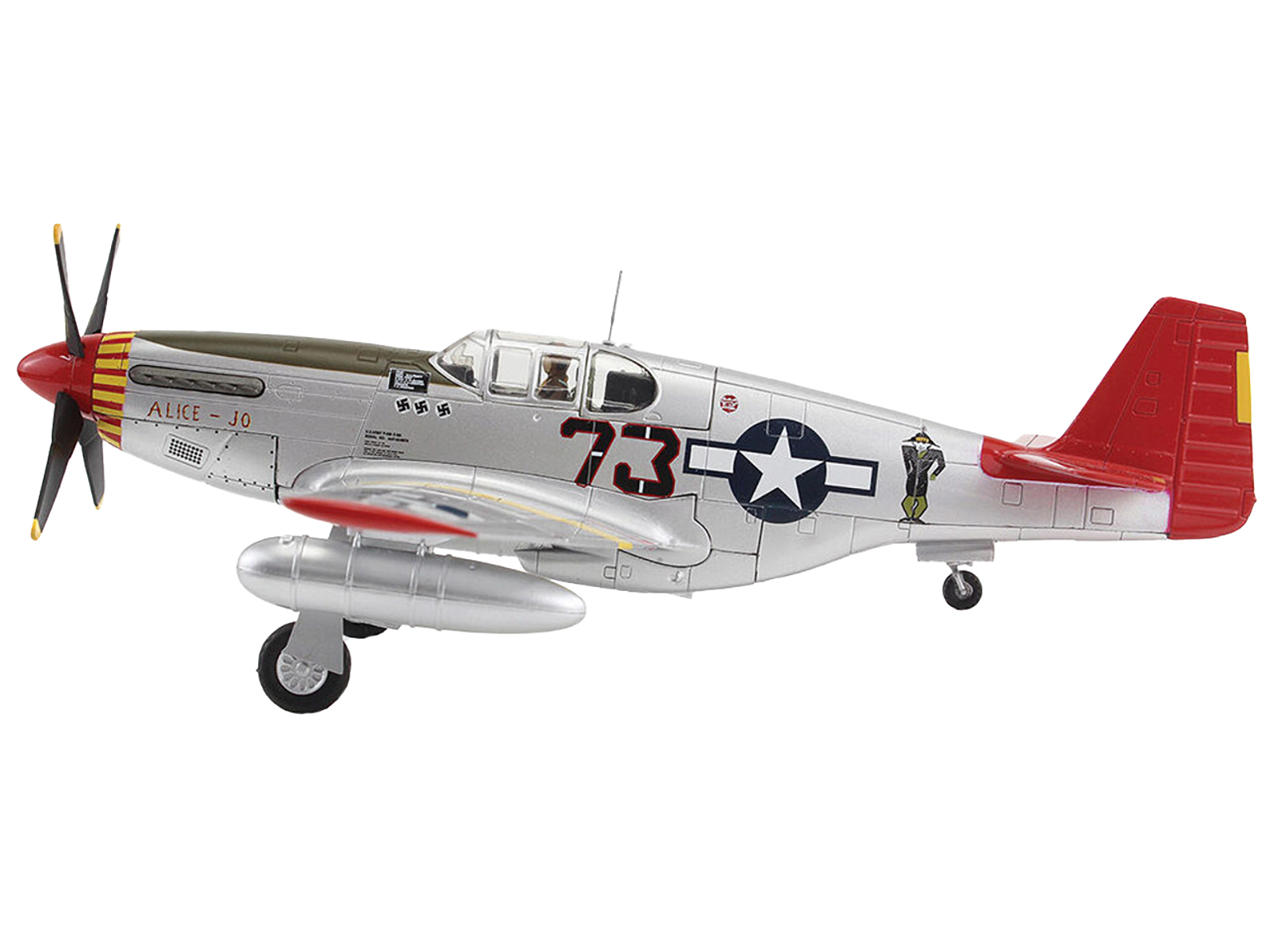 North American P-51D Mustang Fighter Aircraft "Lt. Col. McComas 118th Tactical Reconnaissance Squadron 23rd Fighter Group China" (1945) United States Army Air Force "Air Power Series" 1/48 Diecast Model by Hobby Master
