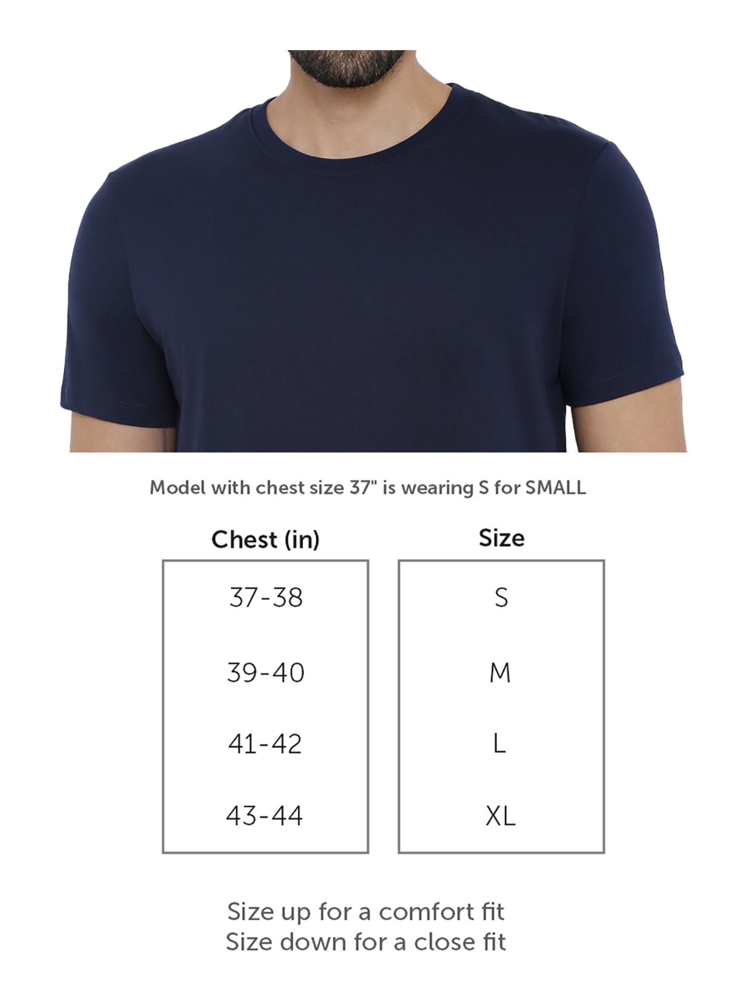 XYXX Navy Crew Neck T-Shirt