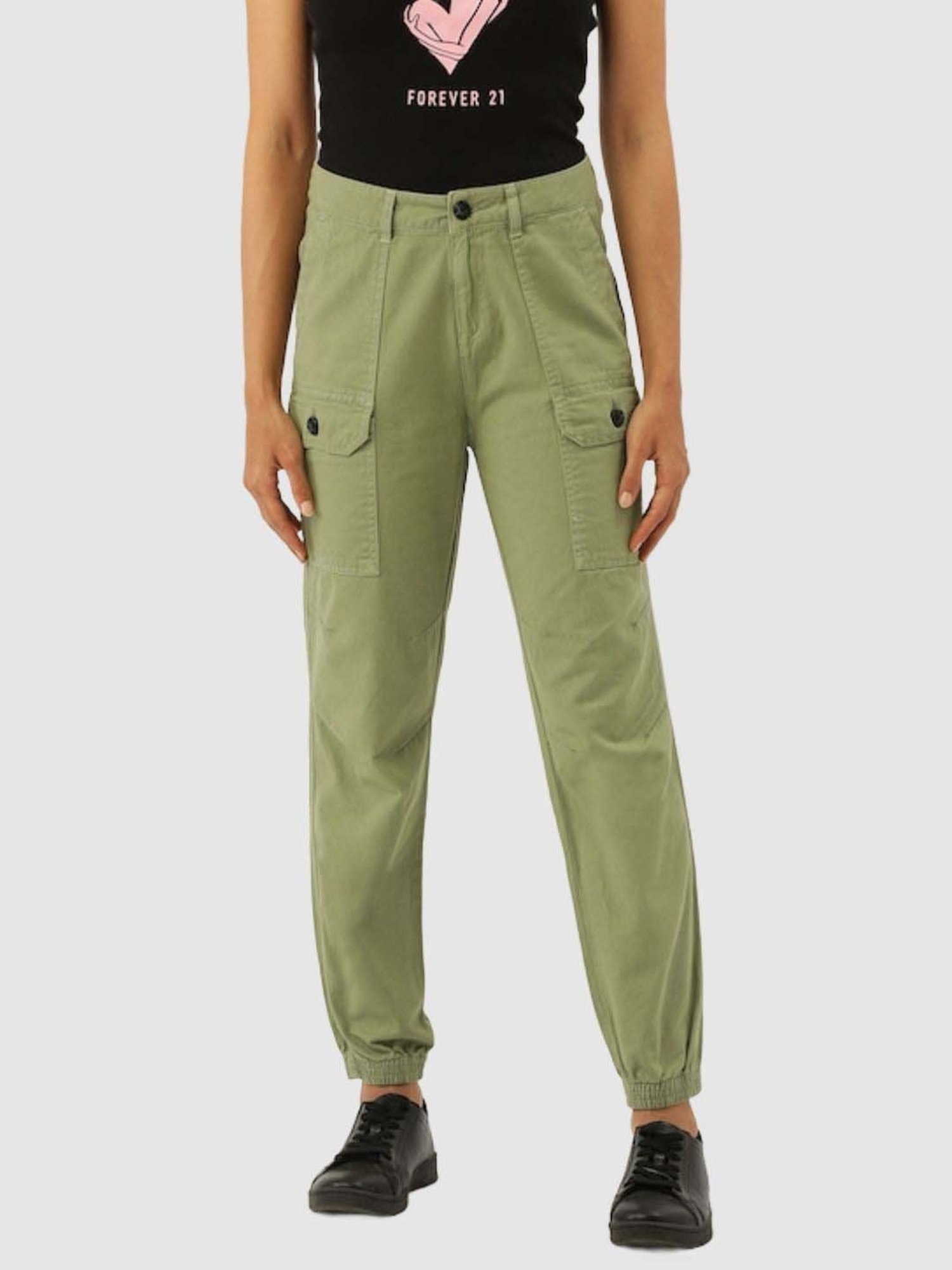 IVOC Olive Green Cotton Joggers