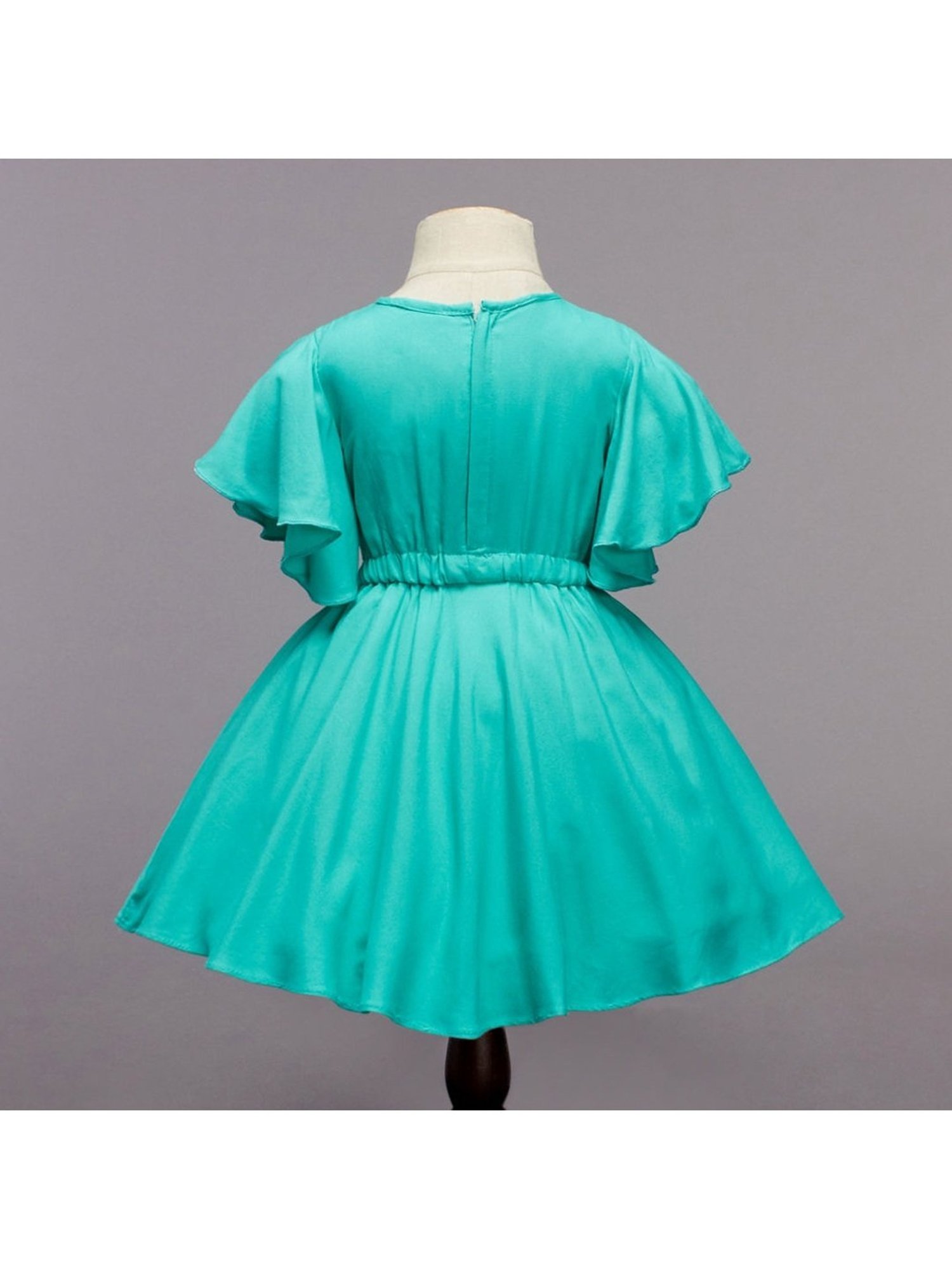 The Magic Wand Kids Green Regular Fit Dress