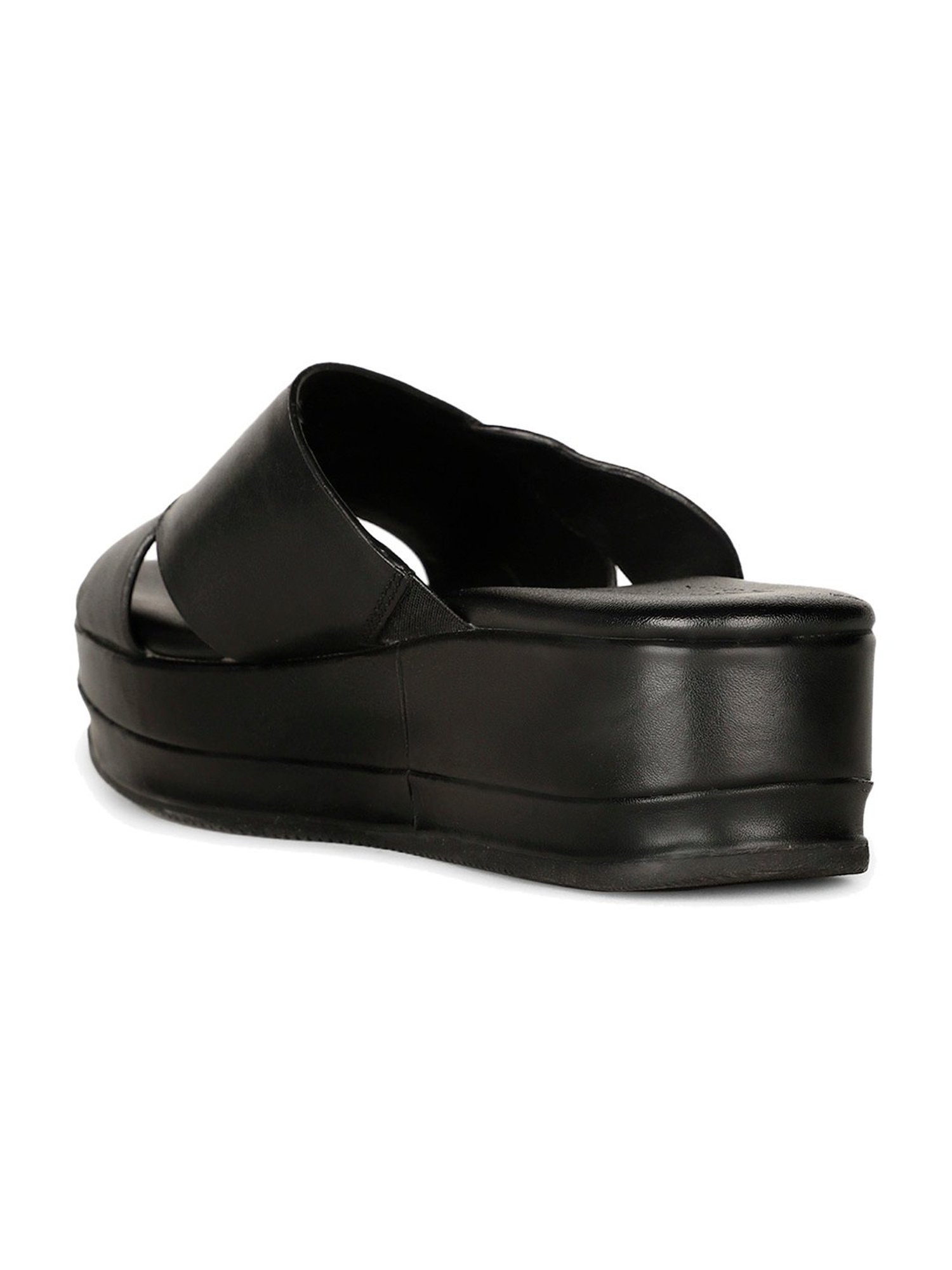 Naturalizer by Bata Women's KIARA Black Cross Strap Wedges