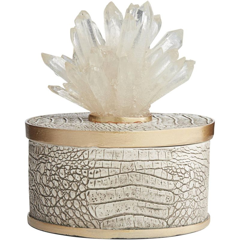 Olivia & May Set of 3 Weave Baskets with Wooden Lids