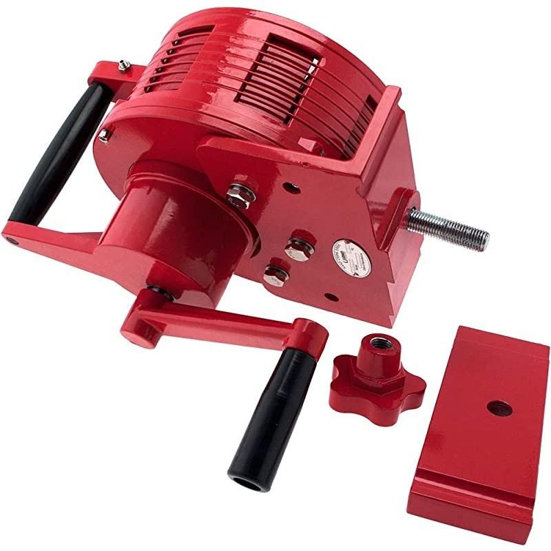 Air Raid Hand Crank Siren, Loud Heavy Duty Tornado Siren with Rail Stand, Fire Air-raid Alarm, Warning Construction Air Horn VXS-1200MBR