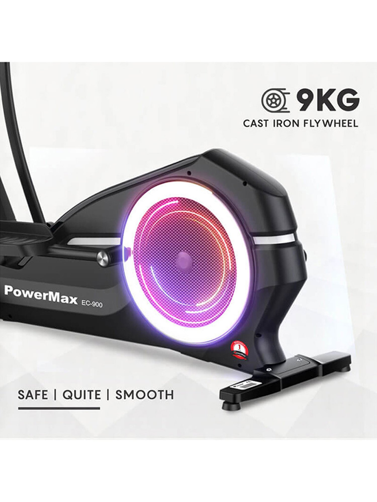 PowerMax Fitness EC-900 Elliptical Trainer (Black)