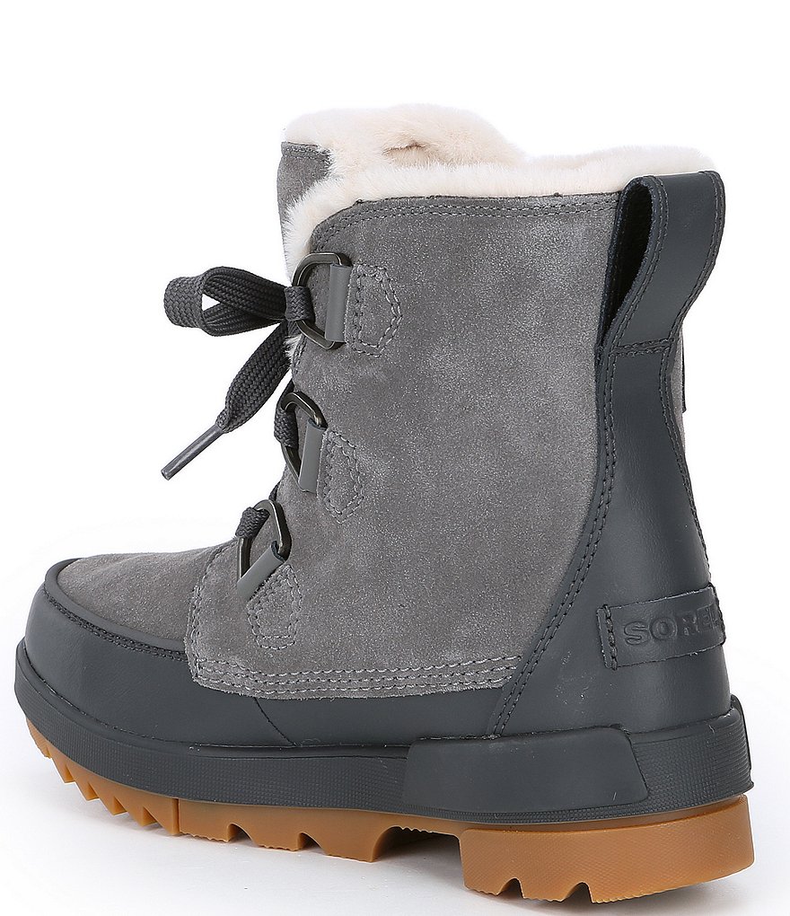 Sorel Tivoli IV Faux Fur Collar Waterproof Suede Lug Sole Winter Booties