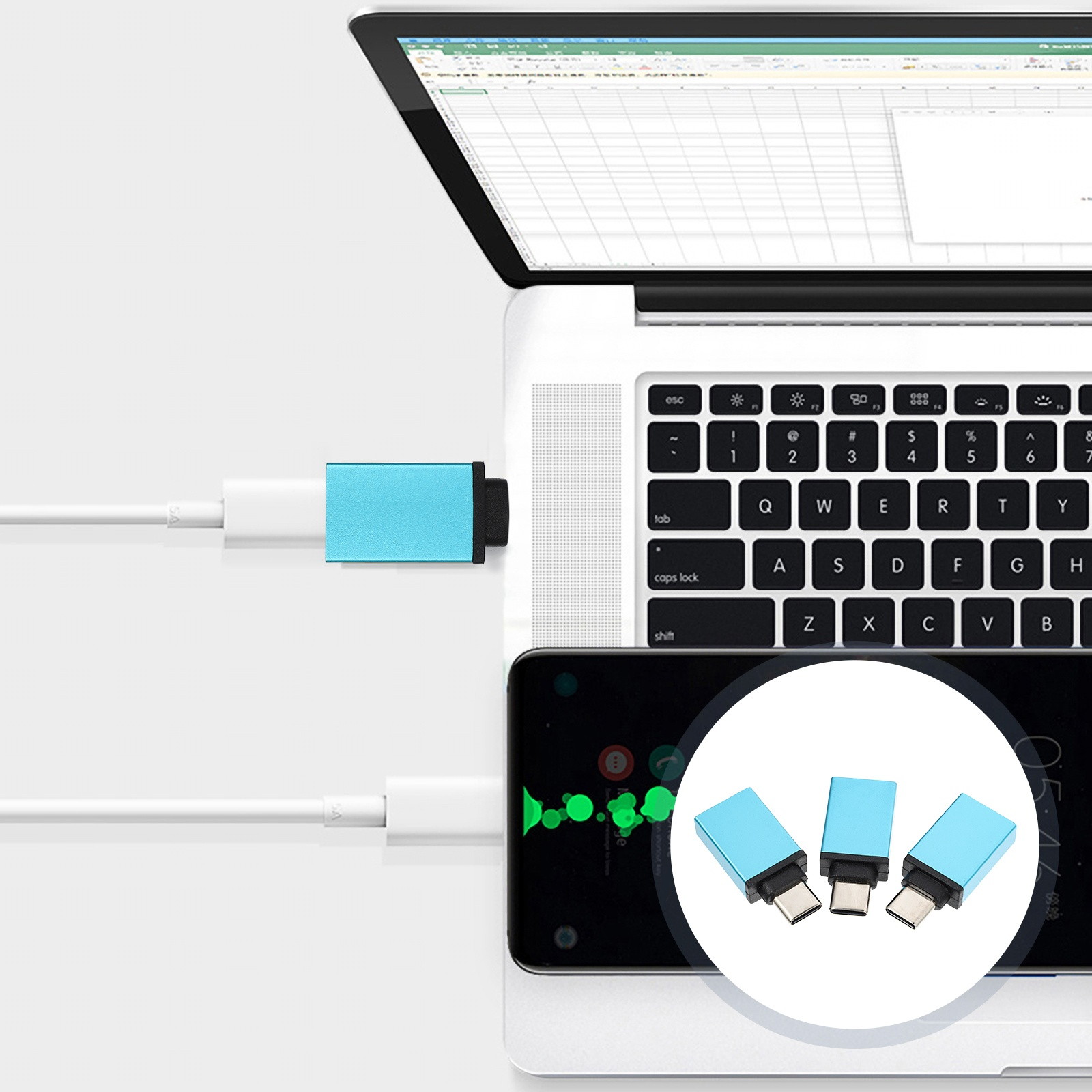 1Pc Professional Type C Laptop Docking Station Network Cable Converter for Office