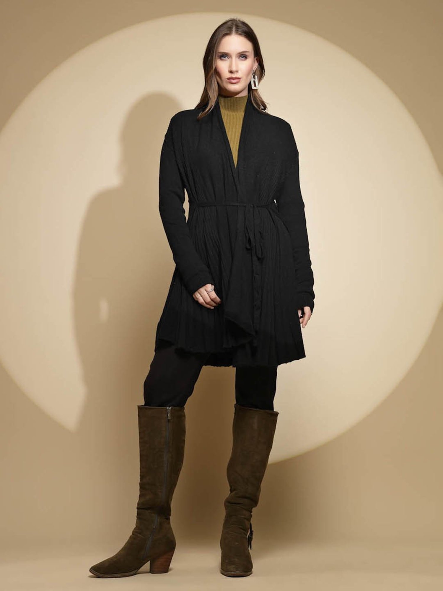 Global Republic Black Woolen Shrug