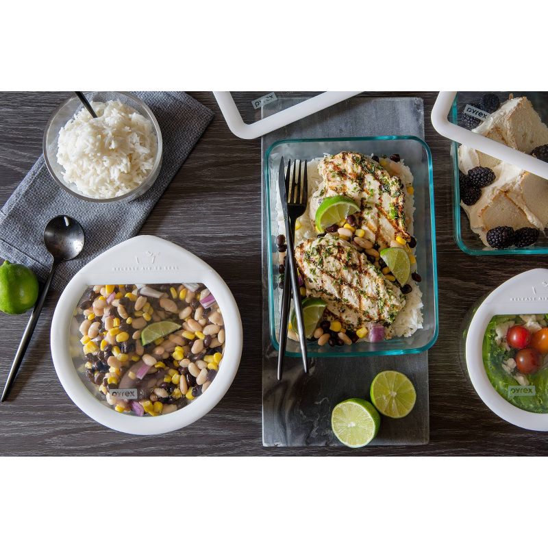 Pyrex 10pc Ultimate Glass Lid Set White