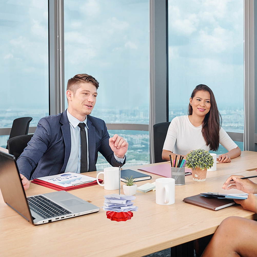 999666Newegg-reoetmall-US2Pcs Straight Rod Paper Holder Portable Practical Paper Holder Office Receipt Holder Memo Holder