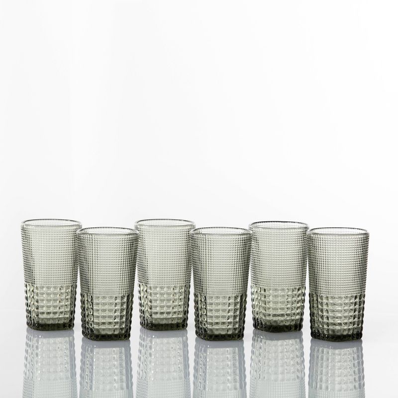 15oz 6pk Crystal Malcolm Ice Beverage Glasses Gray - Fortessa Tableware Solutions