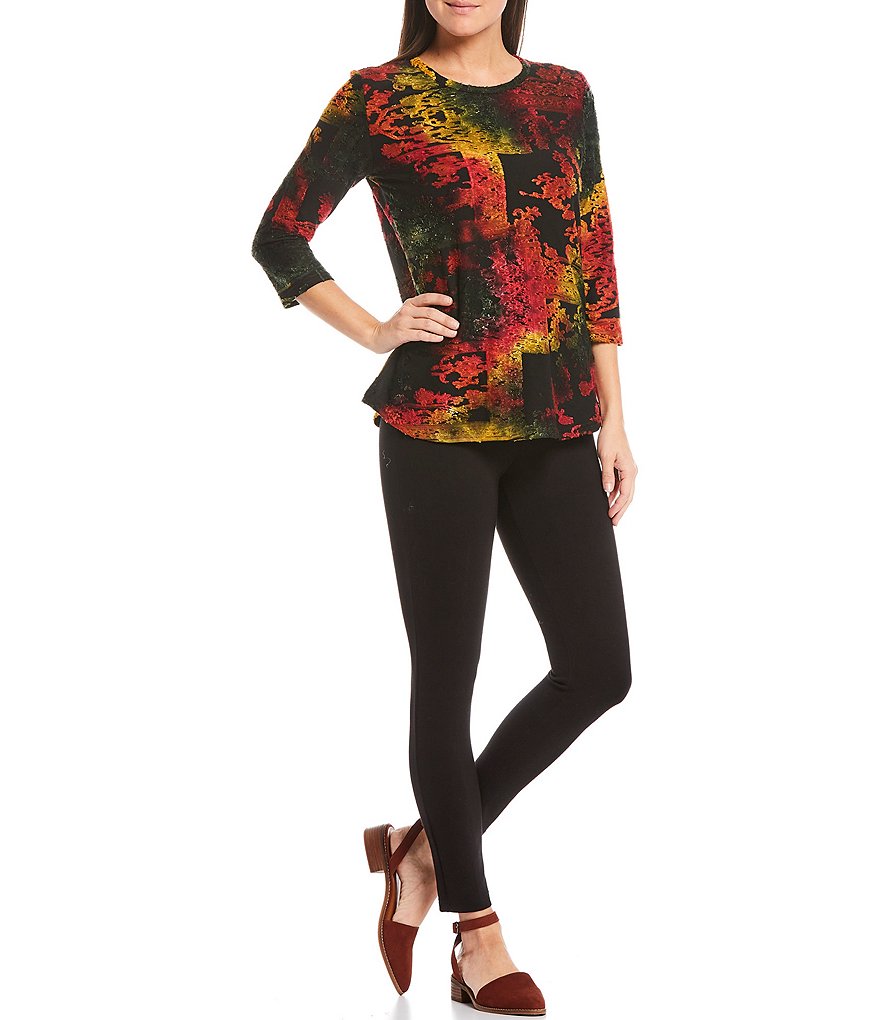 Intro Petite Size Bella Solid Double Knit Slim Her Leggings