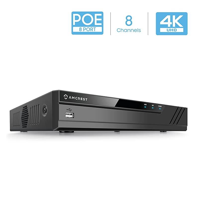 NV4108EHS 4K 8CH POE NVR 1080p3MP4MP5MP6MP8MP4K POE Network Video Recorder Supports up to 8 x 8MP4K IP Cameras 8Channel Power Over Ethernet Supports up to 6TB HDD Not Included