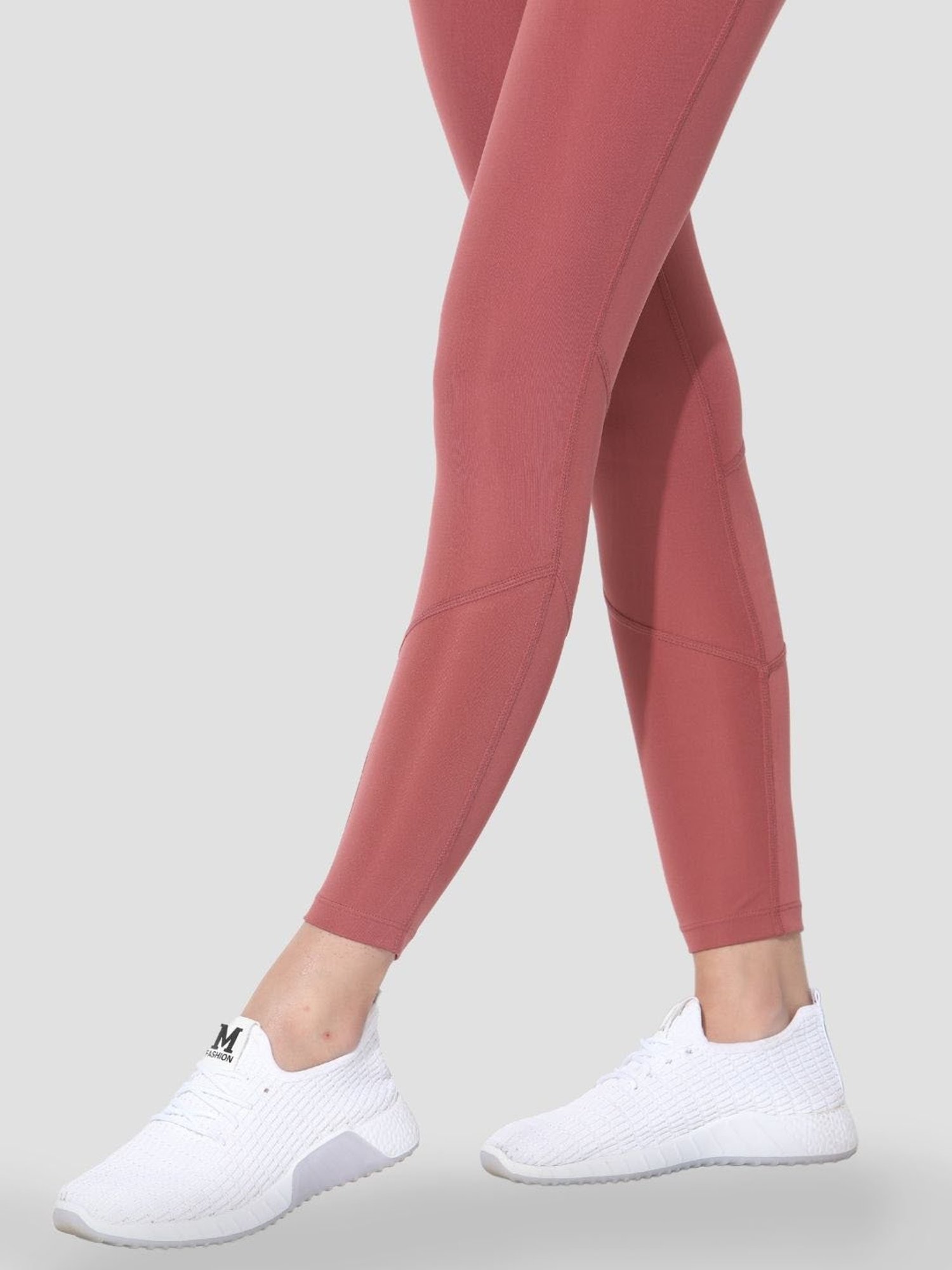 SILVERTRAQ Dusty Pink Logo Print Leggings