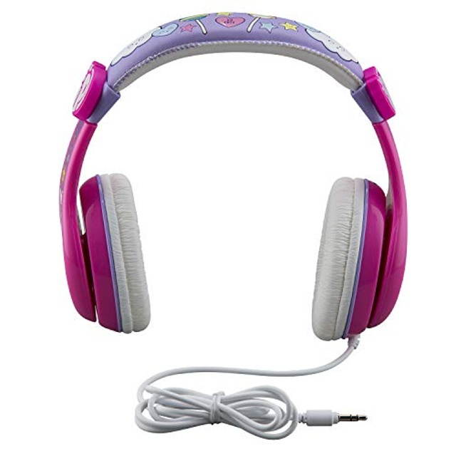 Kids Headphones for Kids Pikmi Pops Adjustable Stereo Tangle-Free 3.5mm Jack Wired Cord Over Ear Headset for Children Parental Volume Control Kid Friendly Safe Perfect for School Home Travel