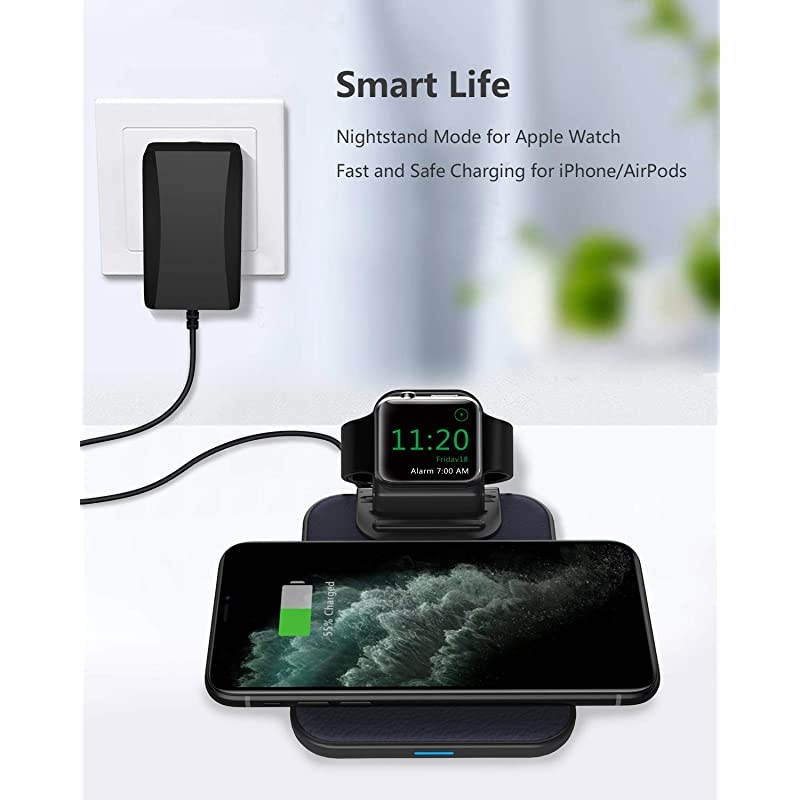 3 in 1 Wireless Charger iPhone Apple Charging Station MFi Certified Wireless Charging Pad Qi Fast Chargers Stand Dock for iPhone 111211 ProSE 2020XS MaxXRX88PlusiWatchAirpods