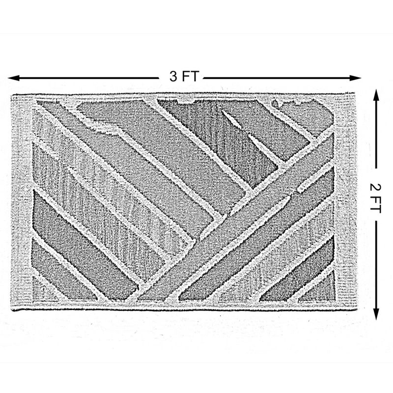 1'10"x1'10" Rectangle Woven Accent Rug Multicolored - DEERLUX