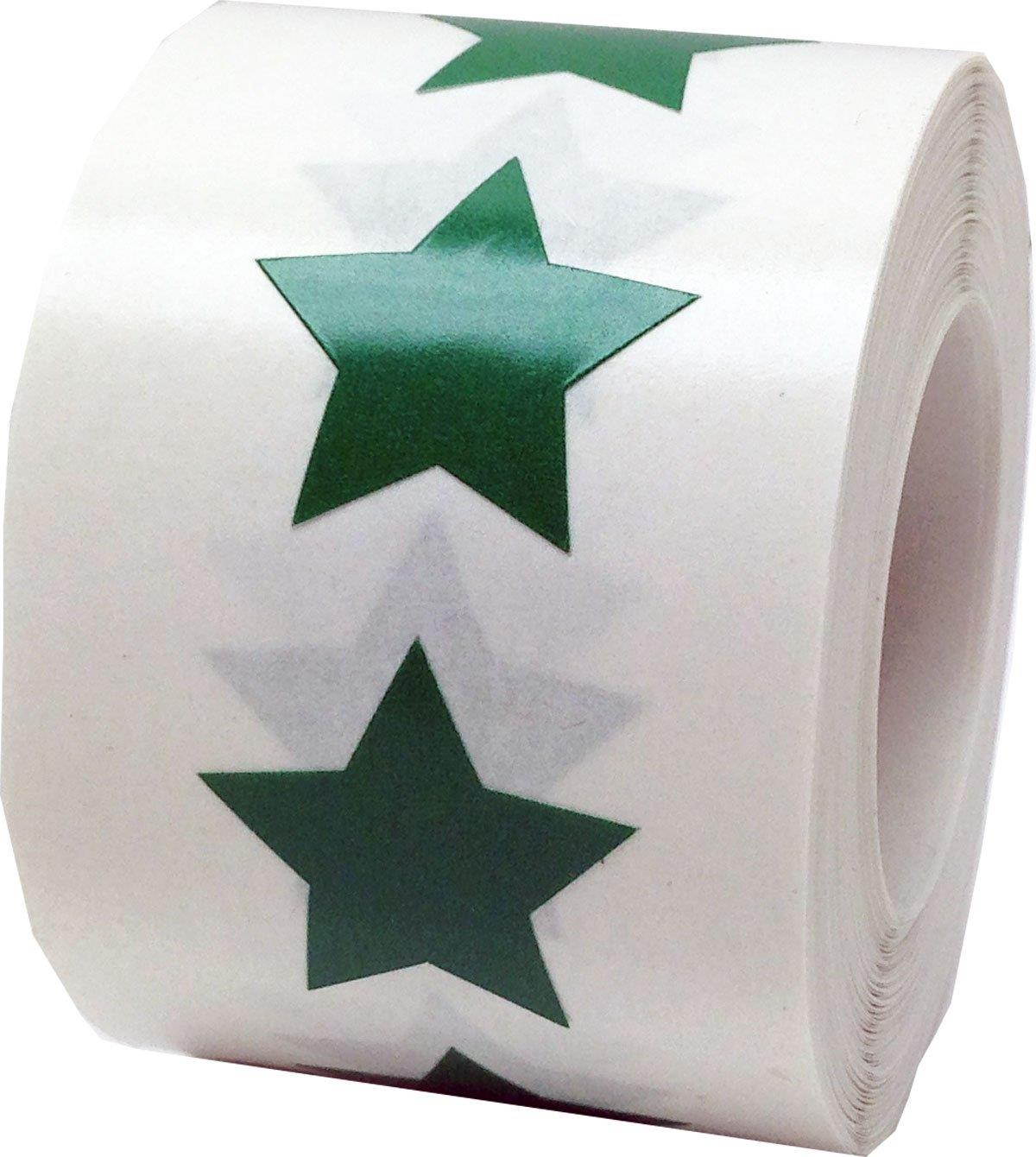 Green Star Shape Stickers Teacher Supplies 3/4 Inch 500 Adhesive Labels
