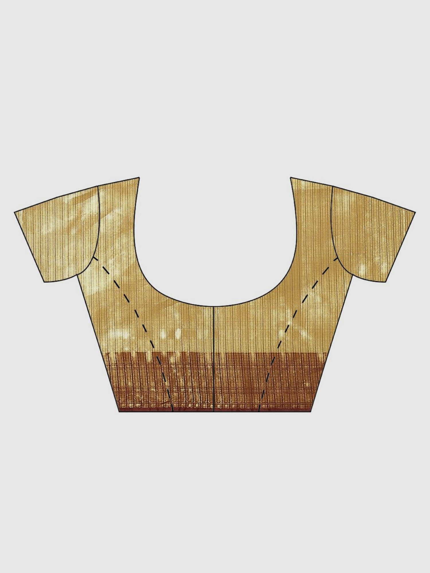 Banarasi Silk Works Peach & Brown Woven Saree With Unstitched Blouse