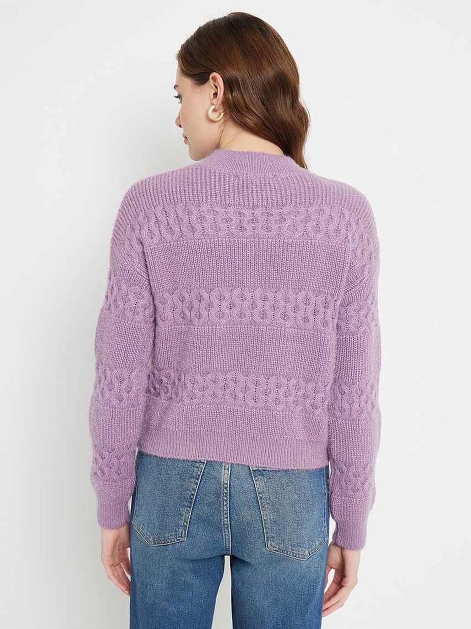 MADAME Purple Embellished Sweater