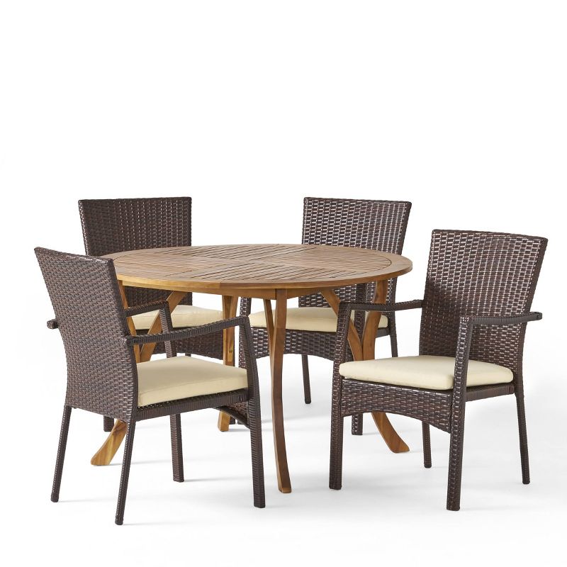 5pc Milano Dining Tan - Royal Garden