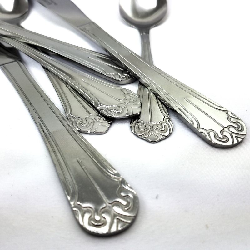 41pc Stainless Steel Zehira Frost Silverware Set - Cambridge Silversmiths