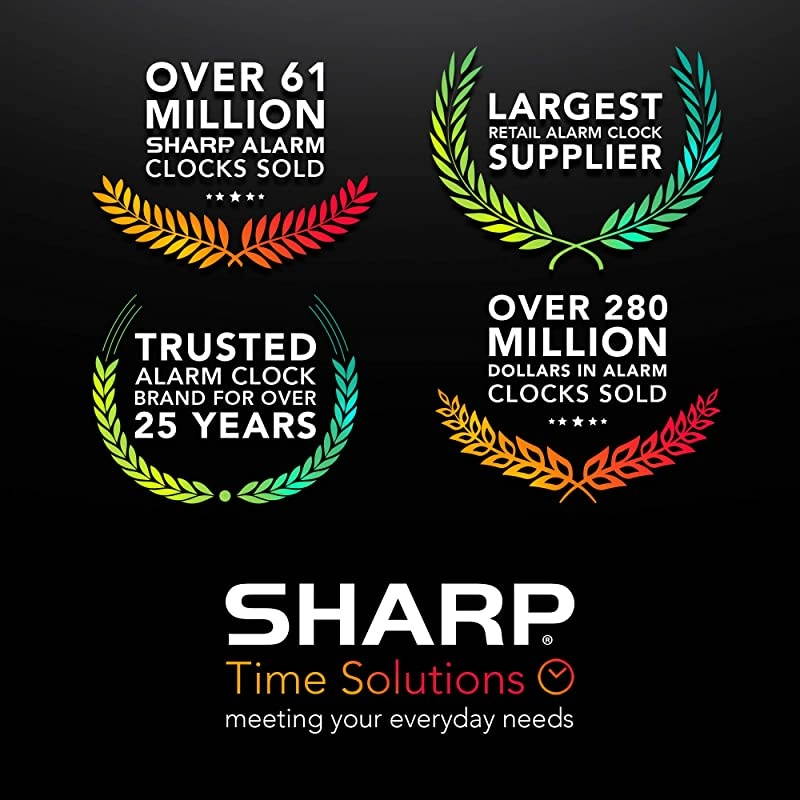 Digital Alarm Clock with 2X Power Outlets with Surge Protect and Rapid Charge USB Port Grey Outlets