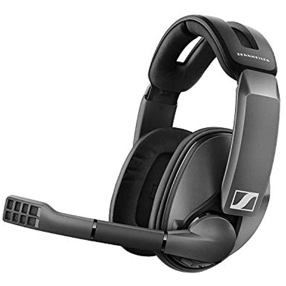 Sennheiser GSP 370 Over-Ear Wireless Gaming Headset, Low-Latency Bluetooth,Noise-Cancelling Mic, Flip-to-Mute, Audio Presets - PC, Mac, Windows, and PS4 Compatible - Black