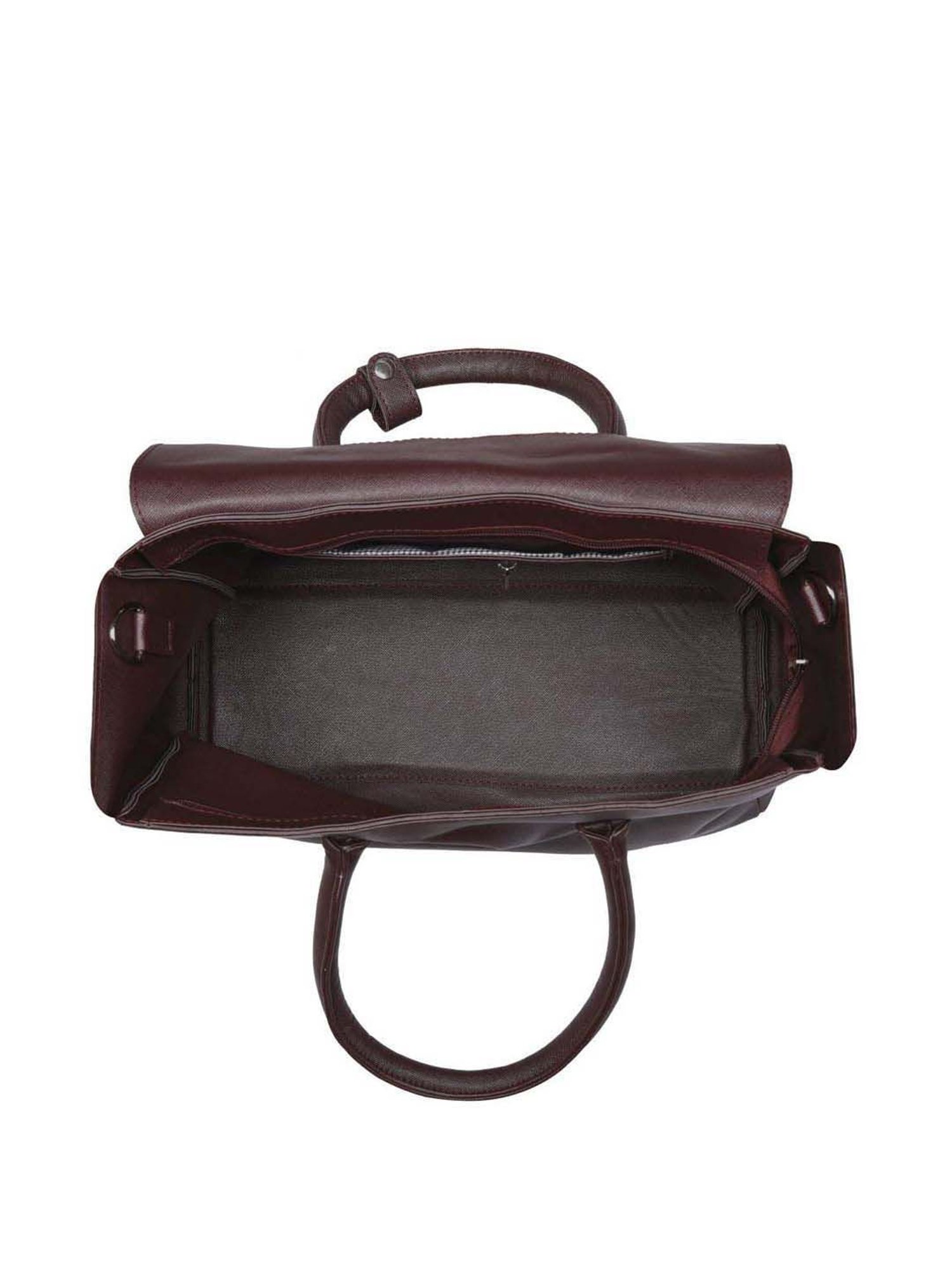 Toteteca Brown Solid Medium Handbag