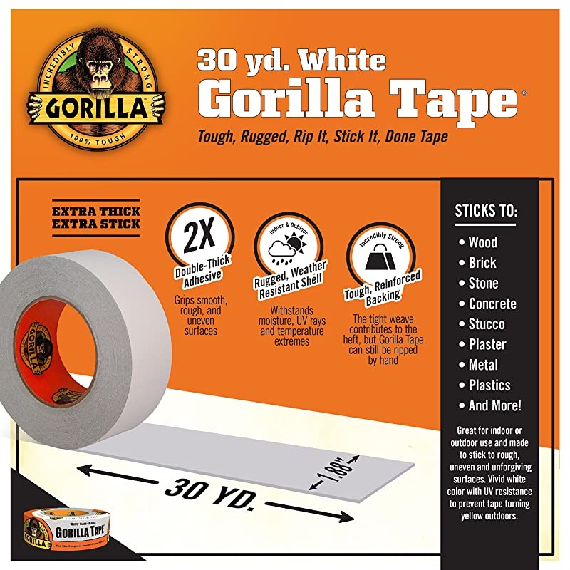 White Duct Tape 188 x 30 yd White Pack of 2