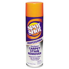 Spot Shot Pro. Instant Carpet Stain Remover, Light Scent,18oz.Spray Can, 12/CT