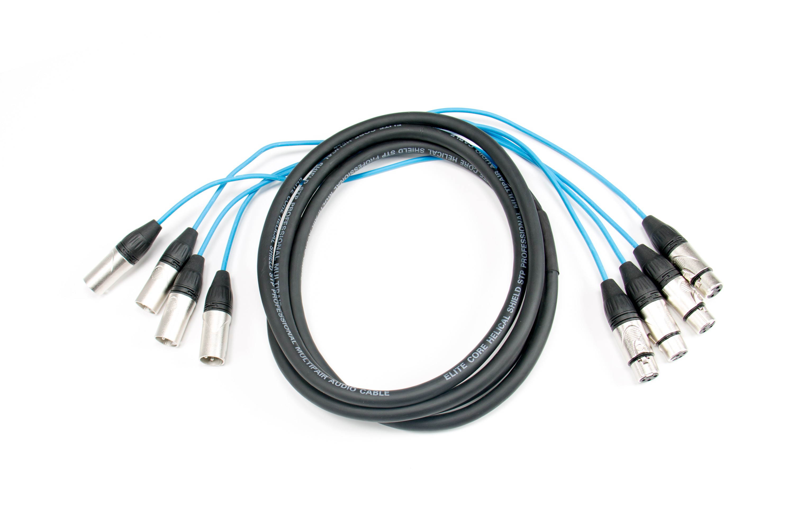 Elite Core PEX410 4 Channel 10' Fan To Fan XLR Extension Snake