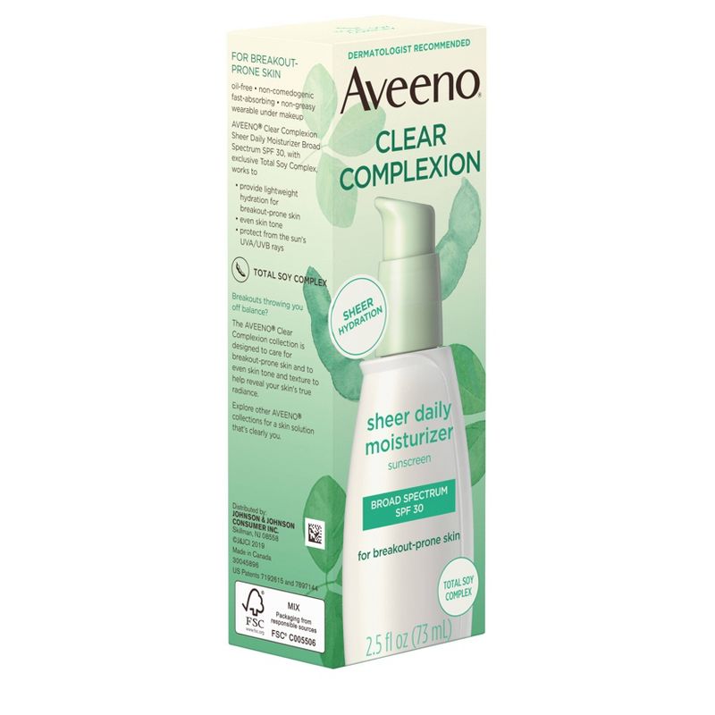 Aveeno Clear Complexion Sheer Daily Moisturizer - SPF 30 - 2.5 fl oz