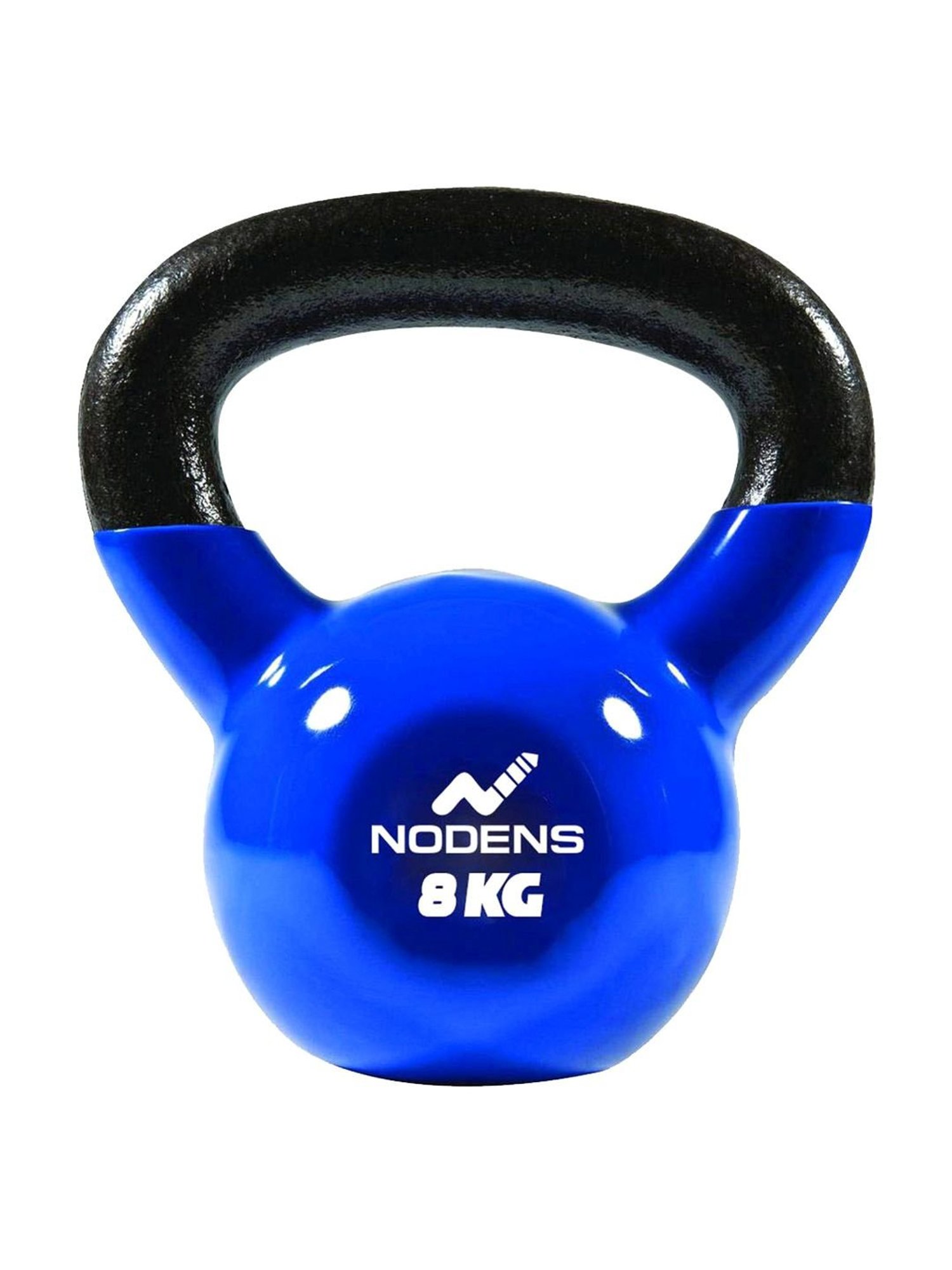 NODENS Blue & Black Vinyl Coated Kettle Bell (8 kg)