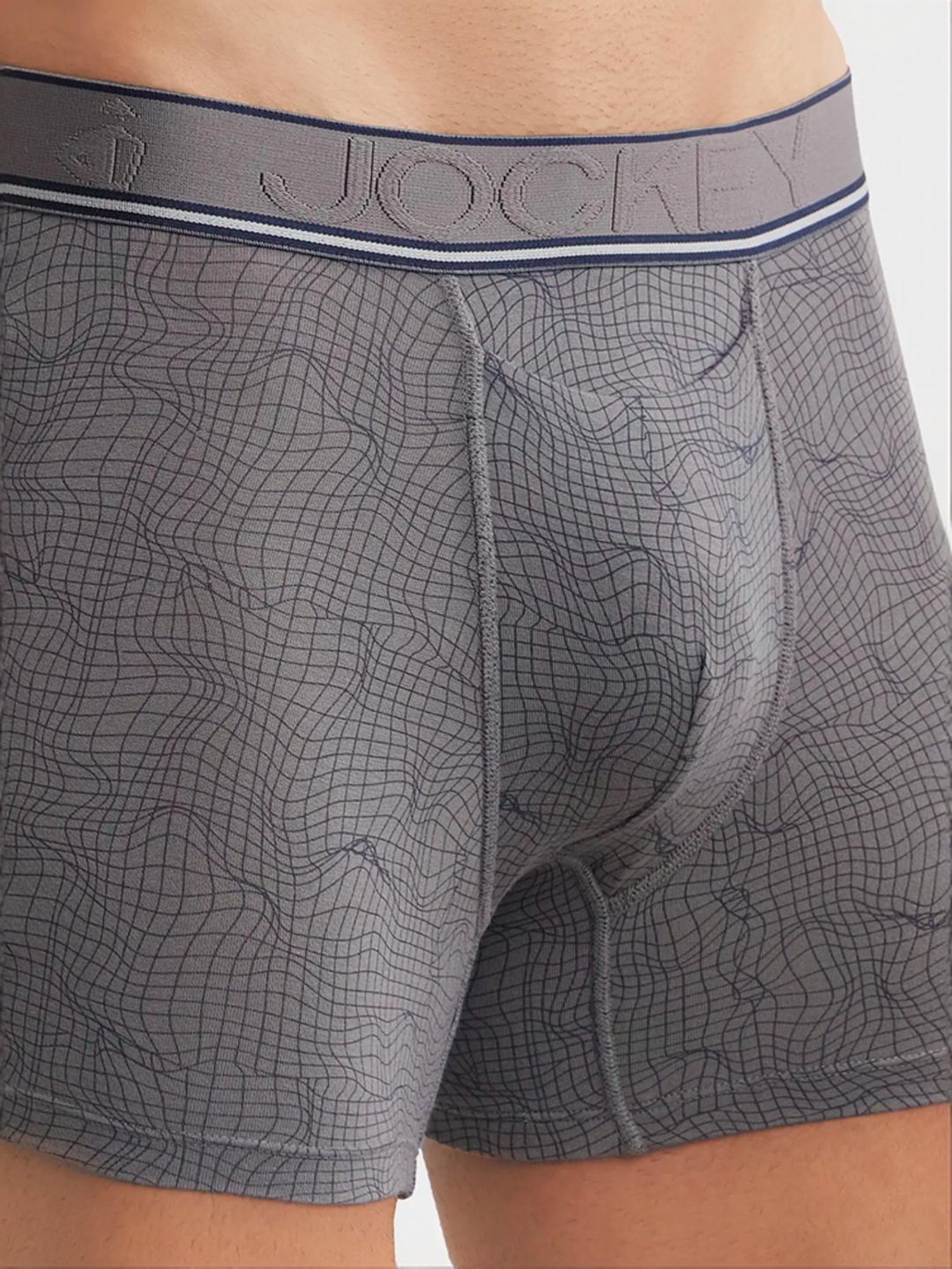 Jockey HG32 Gun Metal Tencel Modal Cotton Elastane Boxer Briefs with Natural Stay Fresh Properties