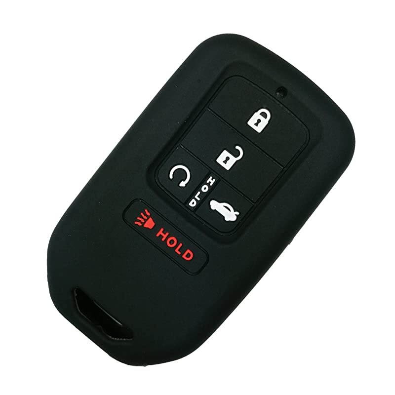 Silicone Key Fob Cover Case Skin Jacket Holder Full Protector for A2C81642600 2018 2017 2016 2015 Honda Accord Civic CR-V CRV Pilot EX EX-L Touring Premium