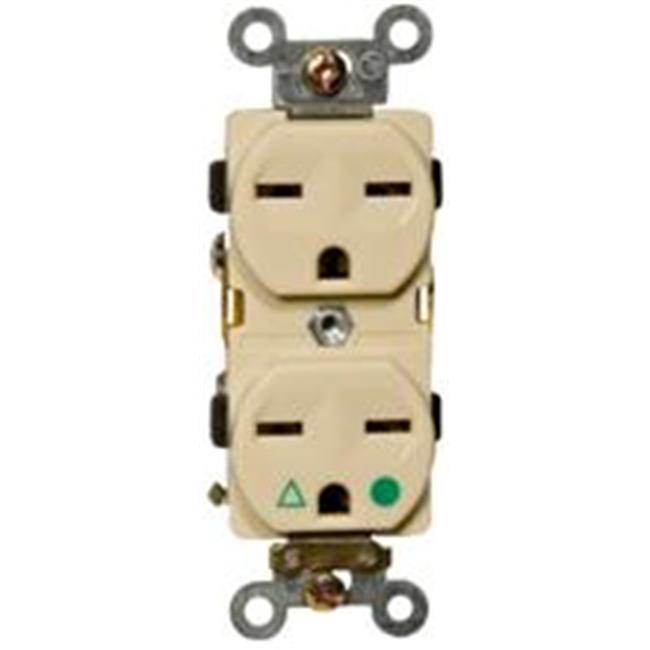 Morris Products 82230 Isolated Ground Duplex Receptacle Ivory 15A-250V